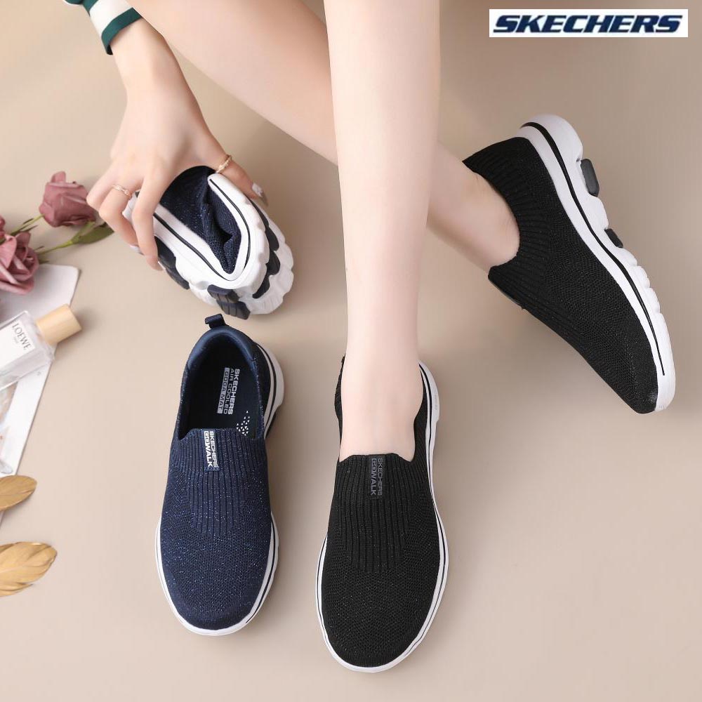 SKECHERS Sepatu wanita tidak licin sneakers 2022 Sepatu olahraga rajutan terbang sports shoes