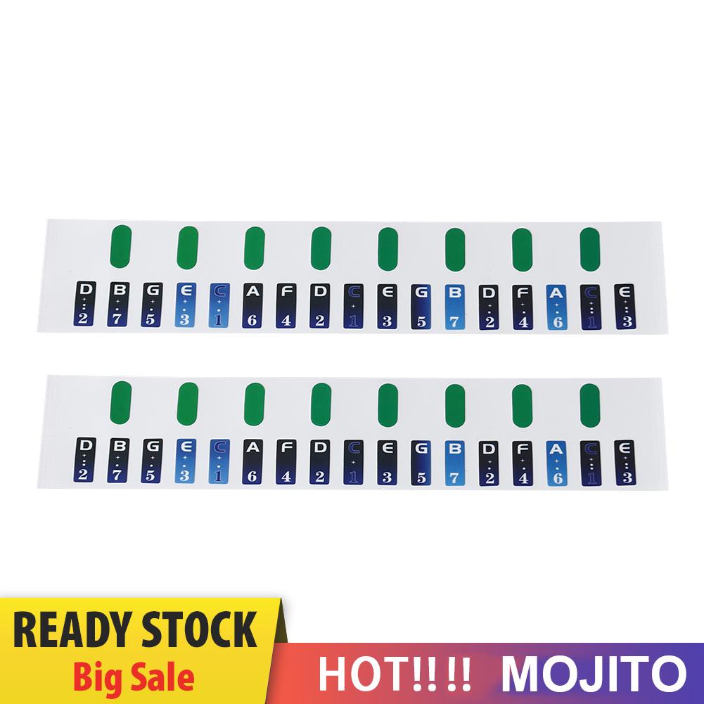 2pcs Stiker Skala Kunci Piano Kalimba Untuk Instrumen Musik