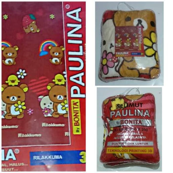 Selimut Paulina By Bonita Ukuran 160x200 Motif Rilakkuma