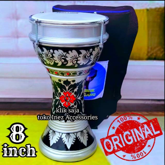 Tumbuk Pinggang Rolling Putih 8 inch Warna Silver