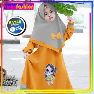 Baju Gamis Anak Cewek Pakaian Muslimah Perempuan Motif LOL Baju Gamis Anak Cewek Pakaian Muslimah Perempuan Motif LOL