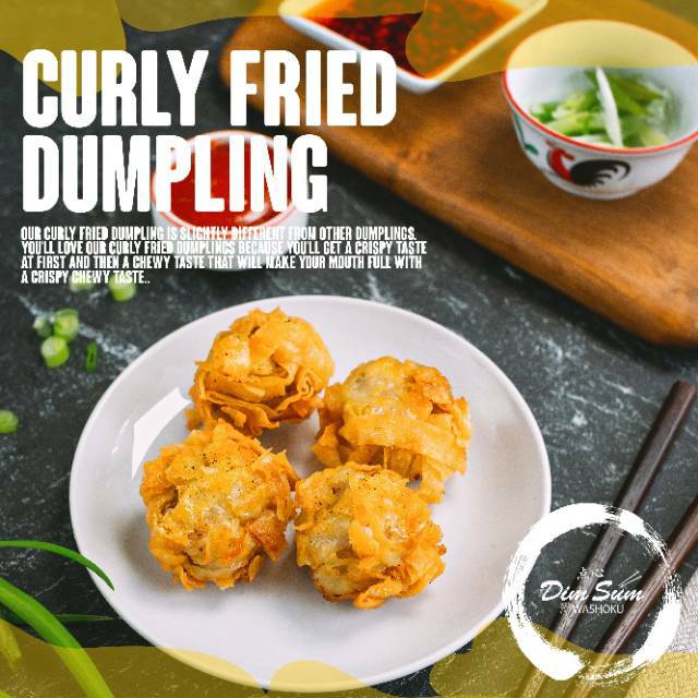 

CURLY FRIED DIMSUM RAMBUTAN DIMSUM AYAM - WASHOKU DIMSUM HALAL