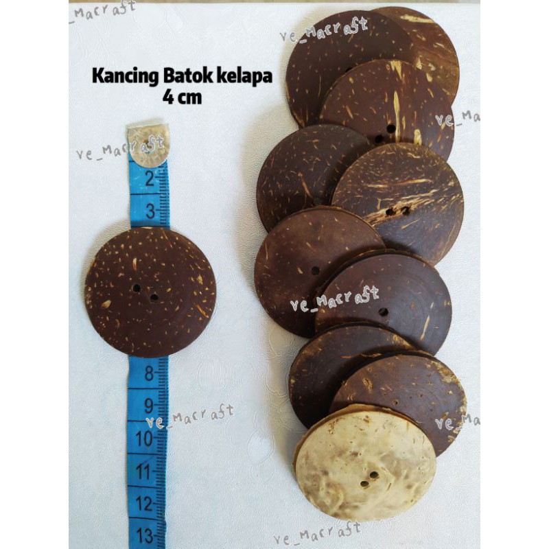 Kancing batok kelapa 4cm || Kancing accessories tas rajut || Kancing batok kelapa