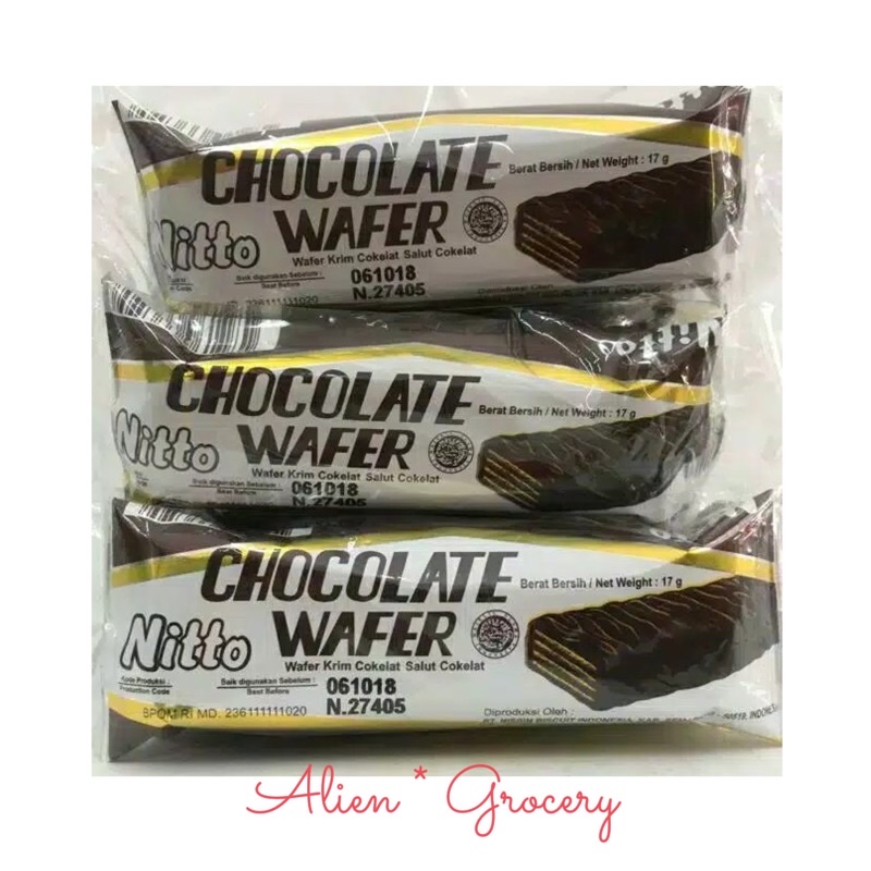 

Nitto Chocolate Coklat Wafer 170gr 17grx10