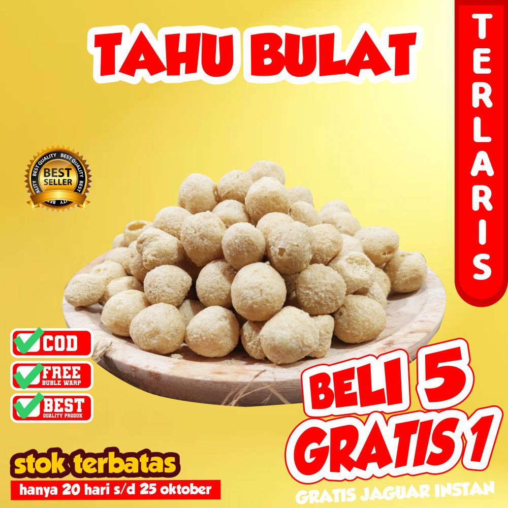 

Tahu Bulat Mini Kering / Keripik Tahu Pong Kering / 500gram