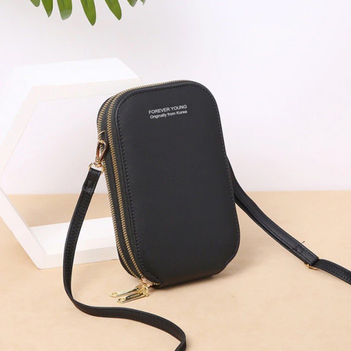 tas hp wanita Wanita Selempang Korea Mini Multifungsi TouchScreen Terbaru - Hitam L2V4 VIRAL tas hp 