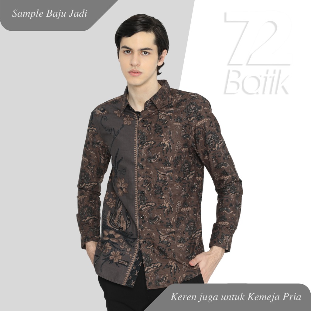 KAIN BATIK KATUN Premium Motif Kupu Two Tone Pagi Sore Coklat Cokelat Choklat 721239 Cap 72 Jarik Jarit Samping Kebat Panjang Batik Katun Modern Premium Bahan Seragam Batik Pernikahan Kantor Keluarga Murah Kamen Jadi Batik Bali Lembaran