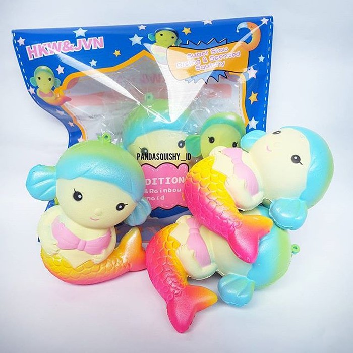 Termurah Squishy Mermaid Rainbow Licensed by HKW & JVN