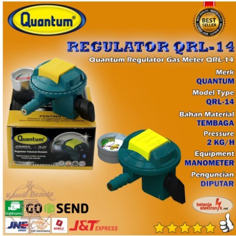 REGULATOR GAS QUANTUM QRL-14 + METERAN Tekanan Rendah