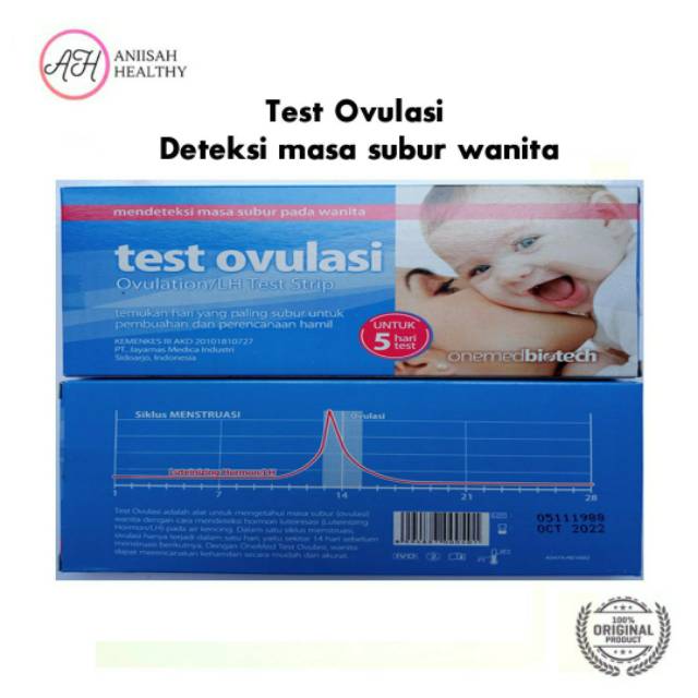 Baby Test Onemed &gt; Box Isi 5 Strip &gt; Test Masa Subur &gt; Kesuburan &gt; Ovutest &gt; LH Ovulation Test