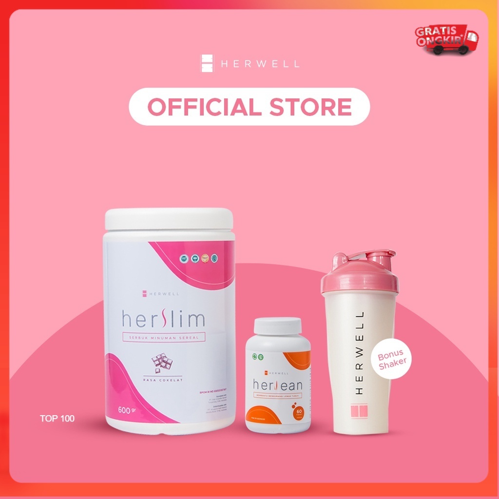 Herwell Paket Awet Kenyang Herslim + Herlean BPOM HALAL HERWEL ORI ORIGINAL OFFICIAL STORE DIET PELANGSING