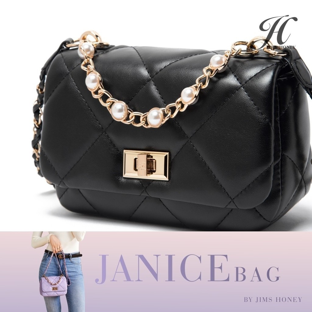 Jims Honey Janice Bag Tas Selempang Wanita Tali Rantai Free Box Sling Bag Cewek Import JH Ori