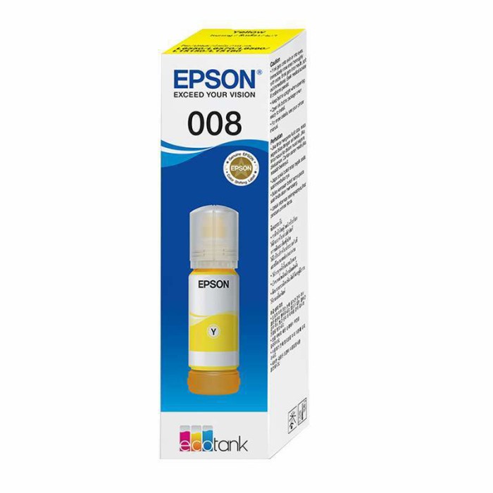 TINTA EPSON 008 COLOR CYAN MAGENTA YELLOW ORIGINAL