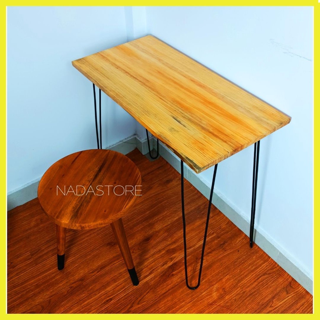 NADASTORE - Meja Belajar Laptop Minimalis Kerja Makan Tamu Kantor TV Hairpin Rias Coffee Table