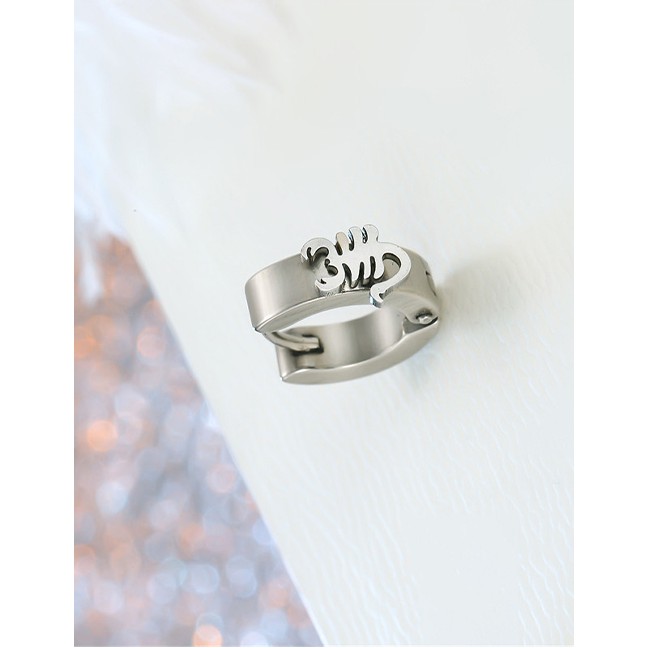 LRC Anting Tusuk Fashion Silver Stainless Steel Earring F66562