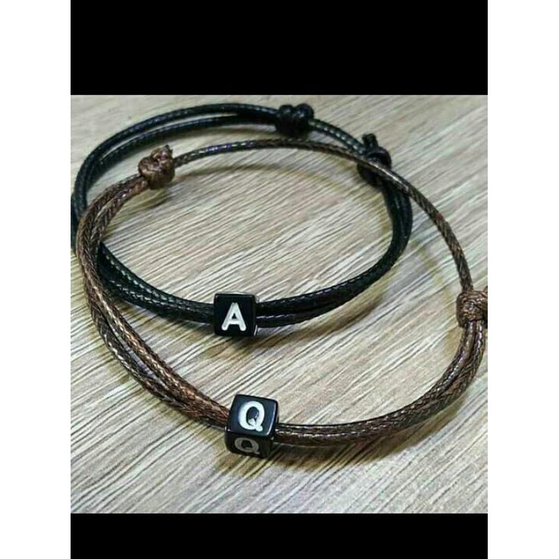 gelang tali korea REQUEST NAMA KAMU beli 10 free1 inisial/polos