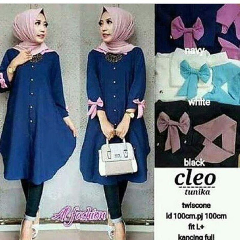 Cleo tunik atasan wanita fashion remaja