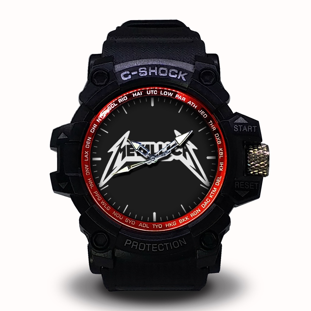 Jam Tangan Metallica Outdoor Anti Air #Hitam