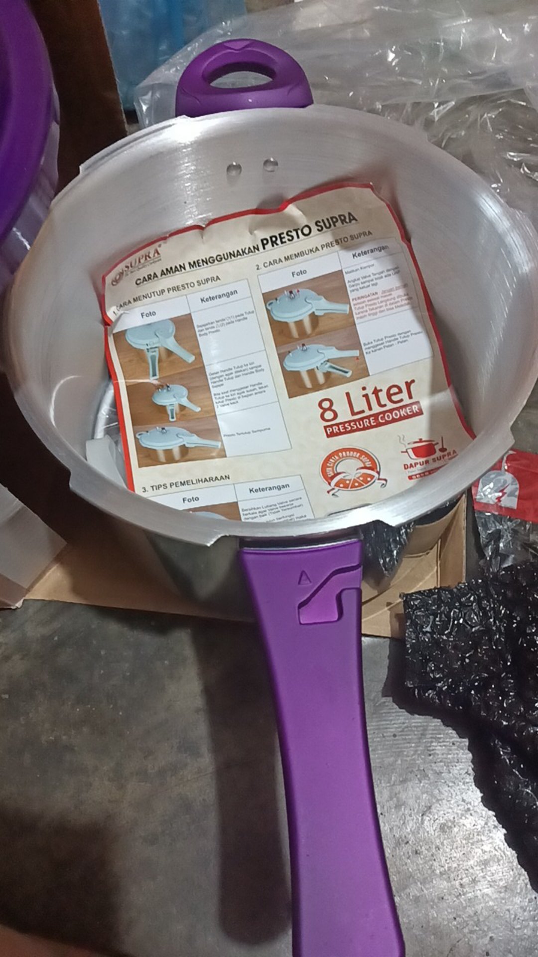 Panci Presto Supra 8 Lt / Supra Pressure 8lt - Ungu