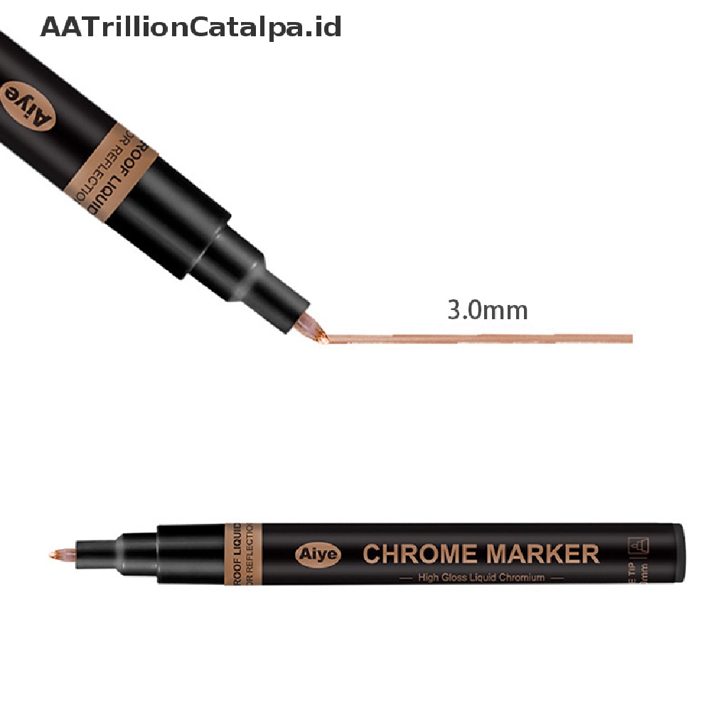 Aatrillioncatalpa 1Pc Pen Metal Lapis Chrome 0.7-3mm Untuk DIY Cat Cermin