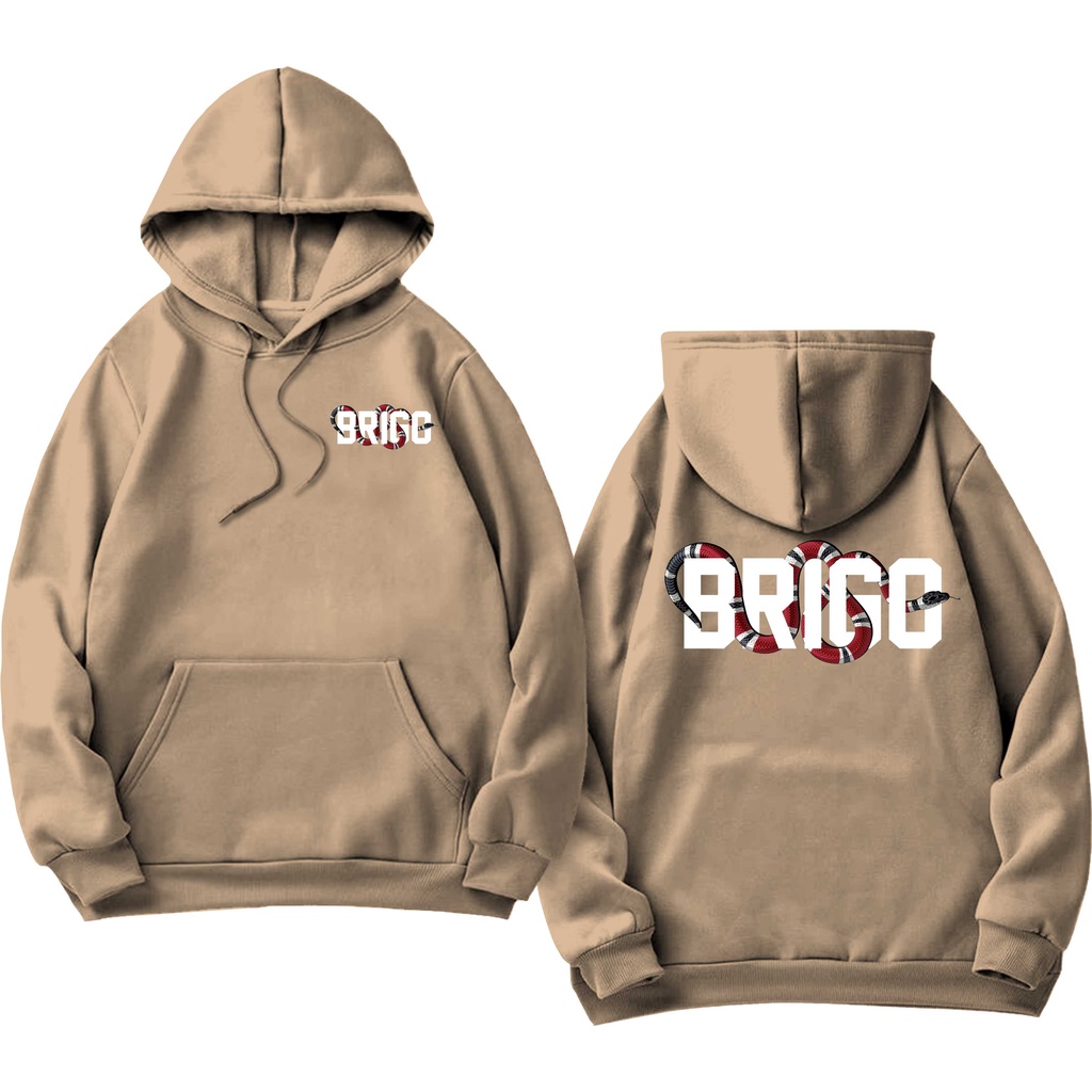 BRIGO Jumper Hoodie Snake II Sweater Hoodie BRIGO SNAKE Sablon DTF Fleece Cotton  II SIZE M-XXL (Pria &amp; Wanita) Free stiker&amp;Gantungan Kunci