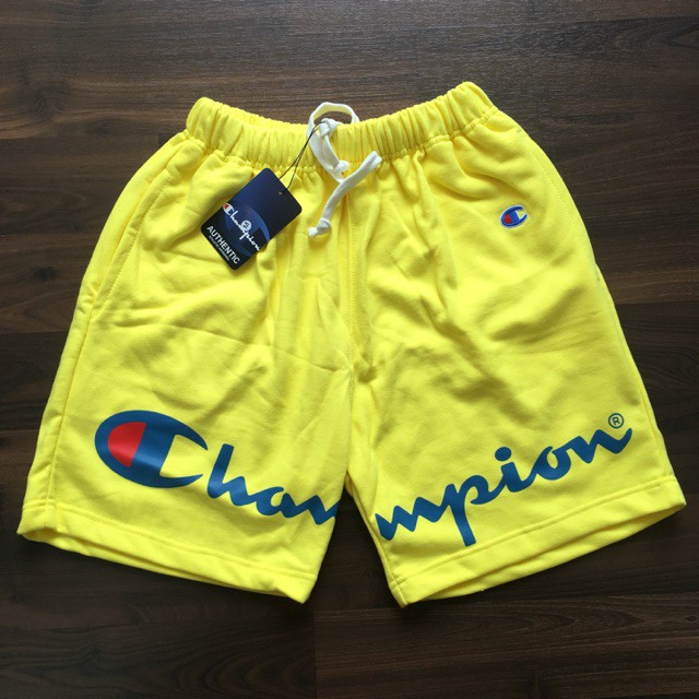 CELANA CHAMPION X SUPREME PREMIUM KUNING BML CELANA IMPORT COWOK KMS