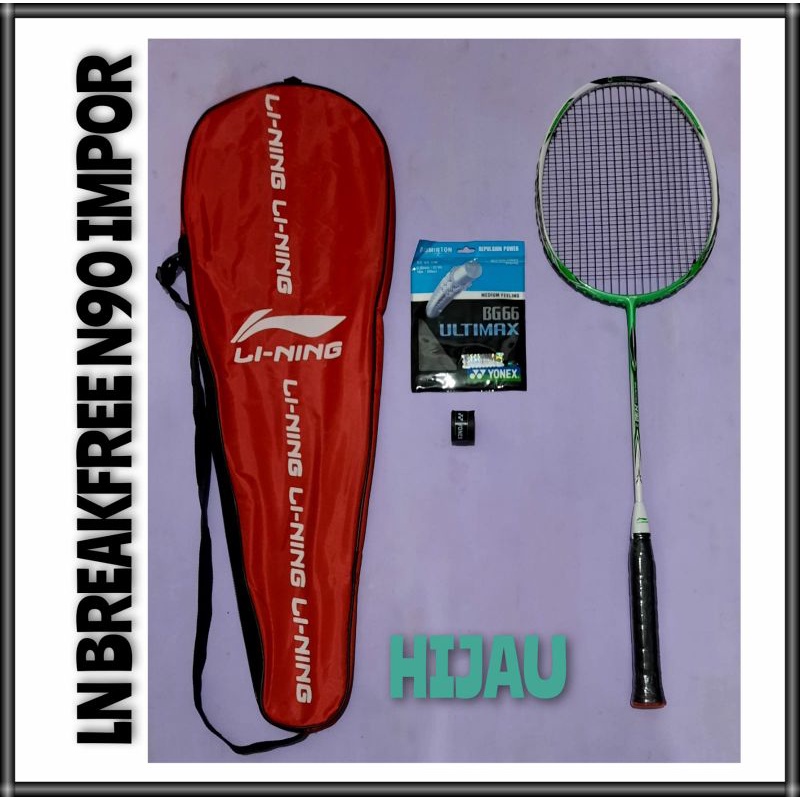 RAKET LN IMPOR PLUS SENAR GRIP TAS BADMINTON