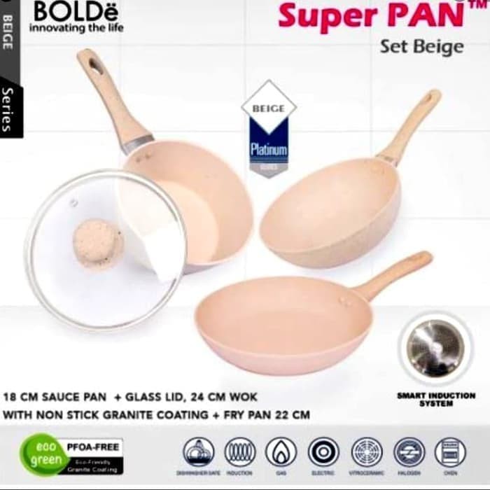 Bolde Panci Set Granite Ceramic - Anti Gores Anti Lengket