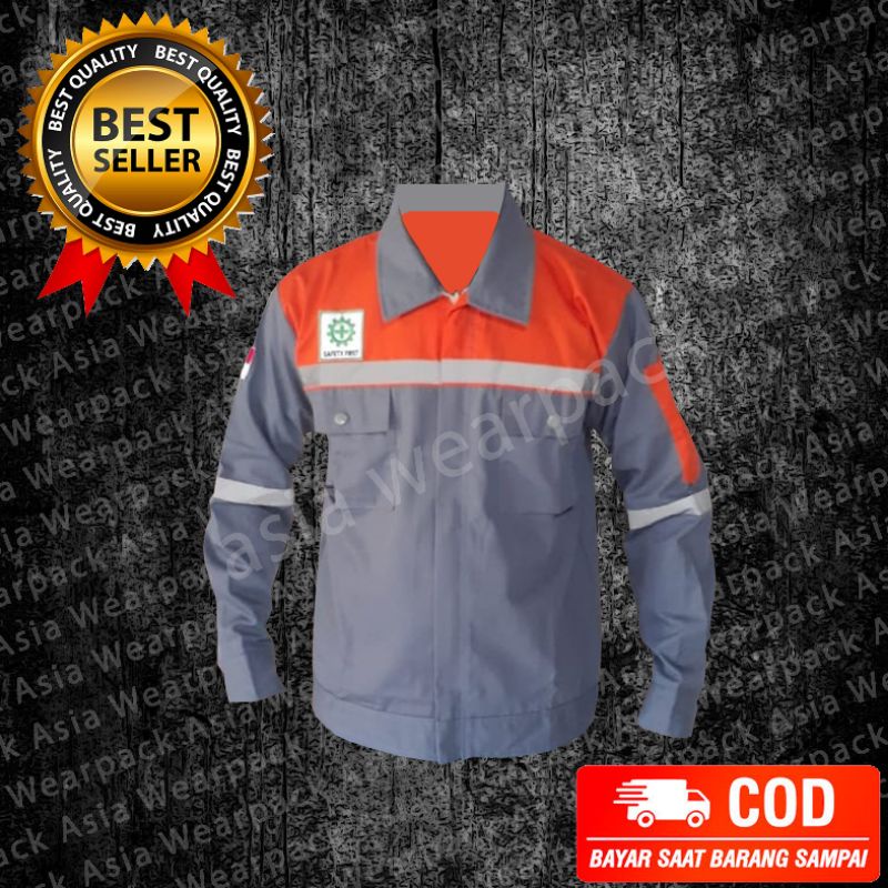 Baju safety k3//Seragam proyek&mekanik