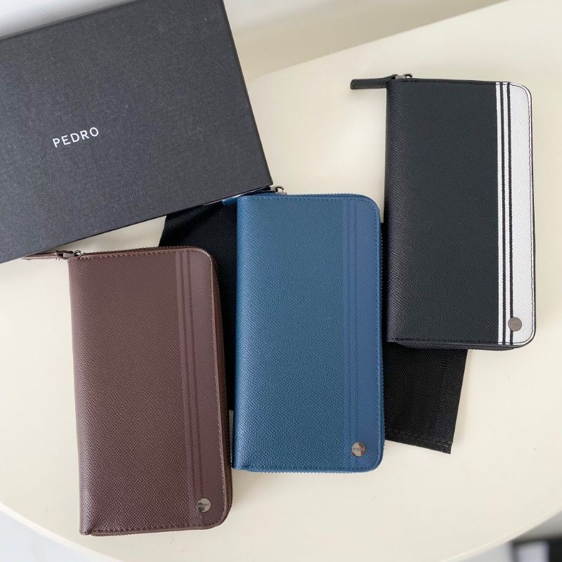 6.6 SALE | PDRO Men Long Textured Leather Wallet