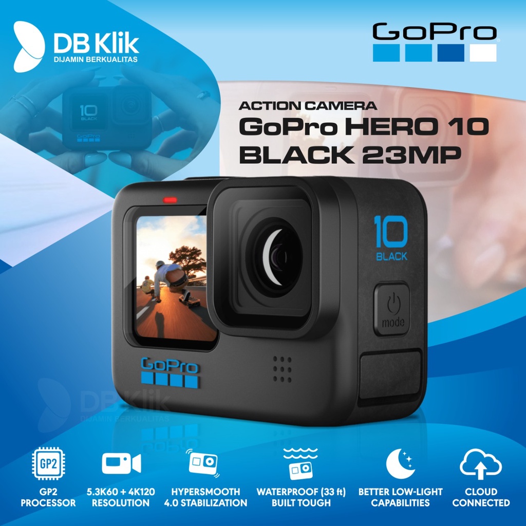 Action Camera GoPro Hero 10 Black 23MP 5.3K HyperSmooth-Go Pro Hero 10
