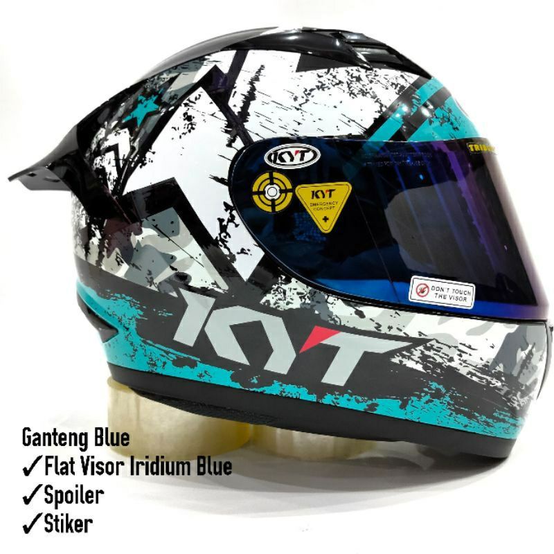 HELM KYT R10 SERI 3 AQUA BLYE PAKET GANTENG