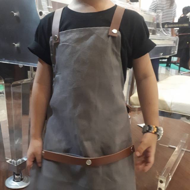 Clemek Apron - Celemek Anak Usia 3 - 12 Tahun - Tali Silang