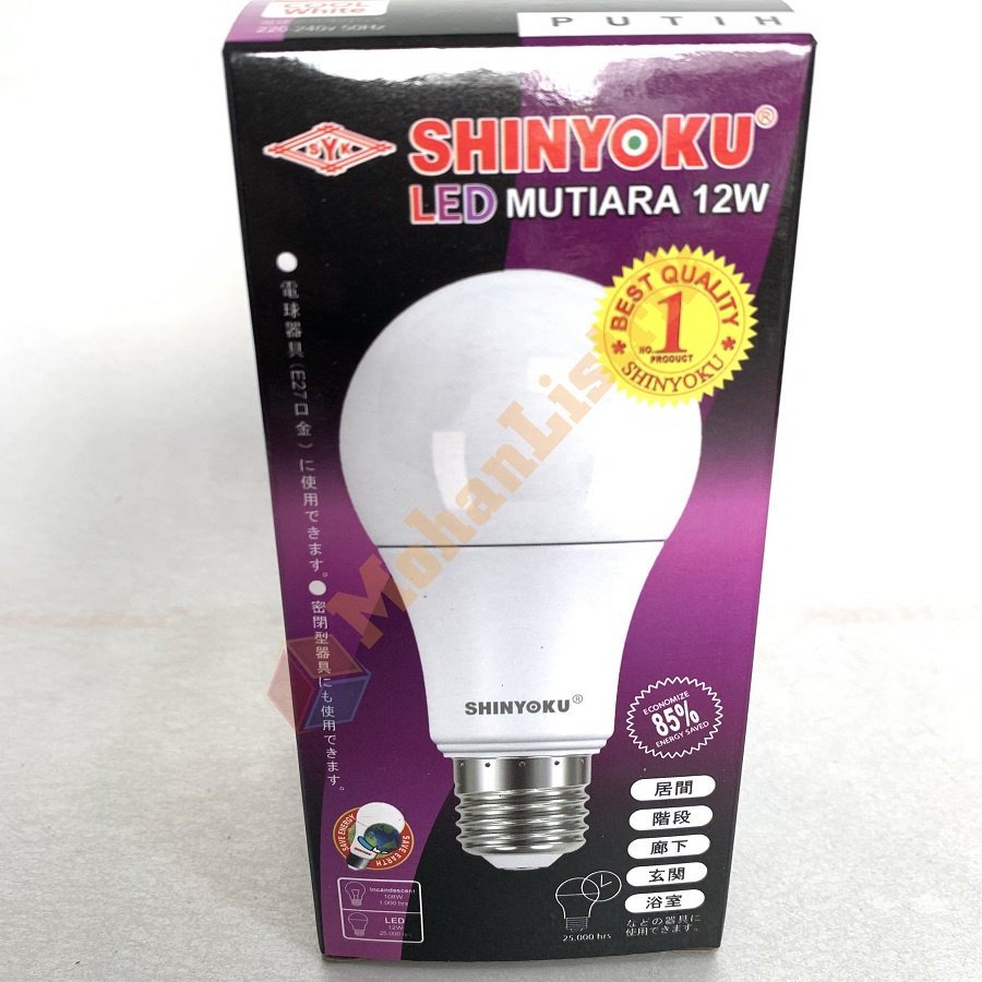 Lampu Led Shinyoku 12 Watt Bohlam Led 12W Bergaransi Putih