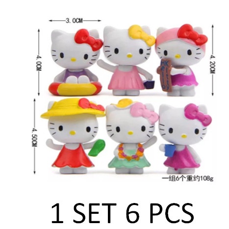 Topper Figure Cake Hiasan Toper Kue Ultah Karakter Motif Hello Kitty