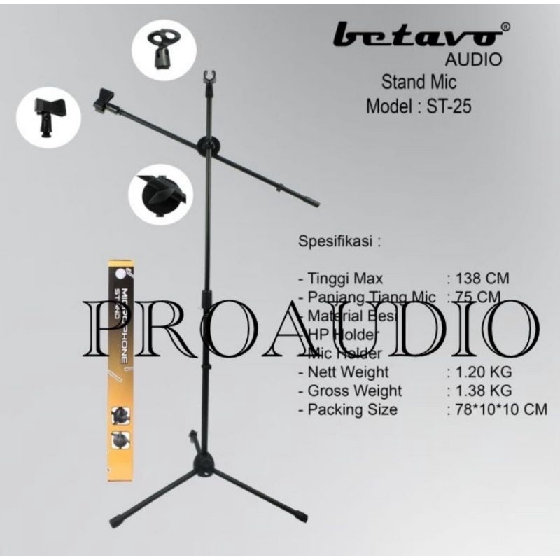 Stand Mic Lantai Betavo ST25 ST-25