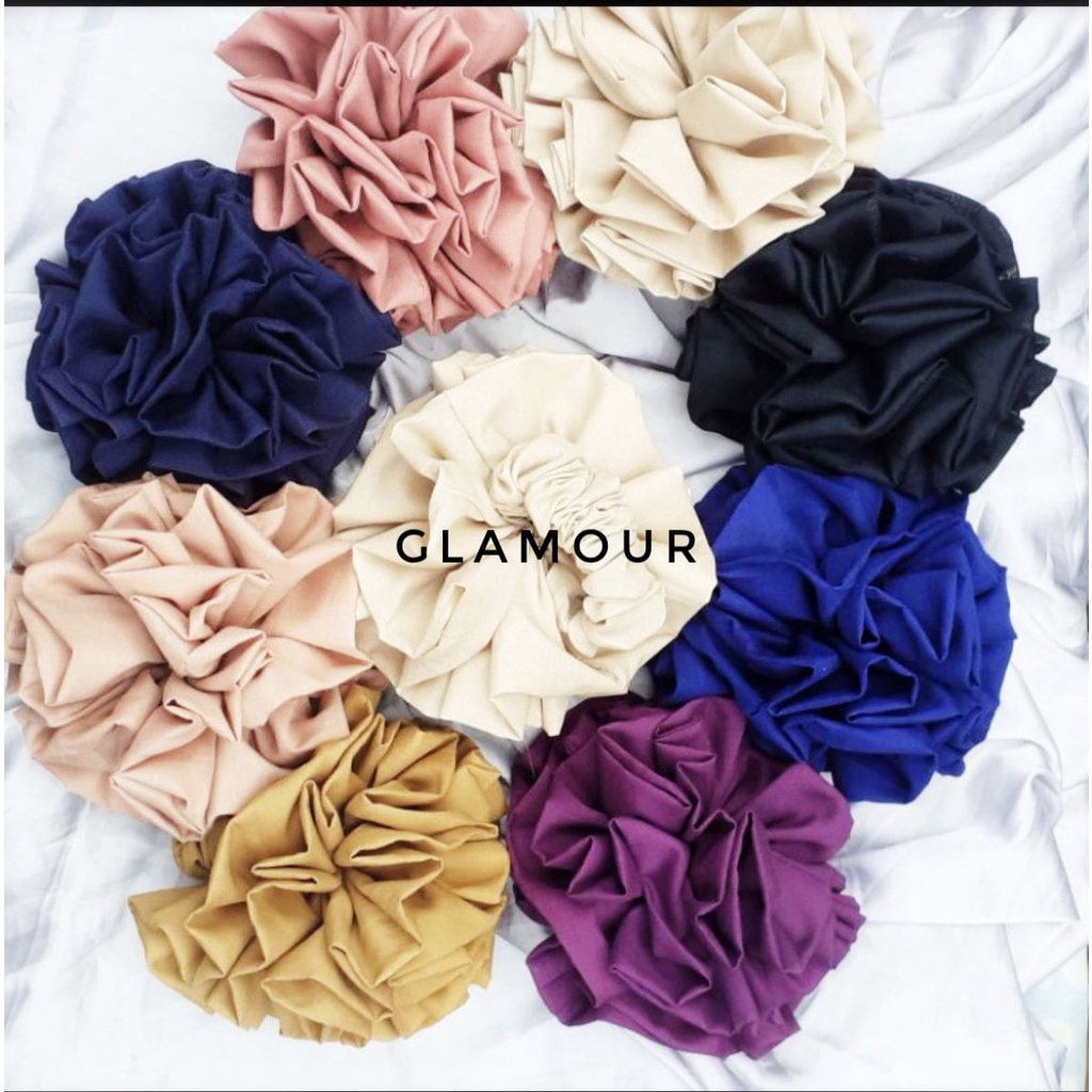 Kuncir cepolan hijab Turki jumbo XXL Cepol Hijab jumbo premium Cepol mawar Scrunchie rambut hijab