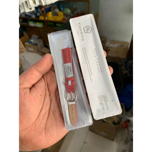 Strap Tali jam Tangan Kulit Original Timeking Merah 12MM