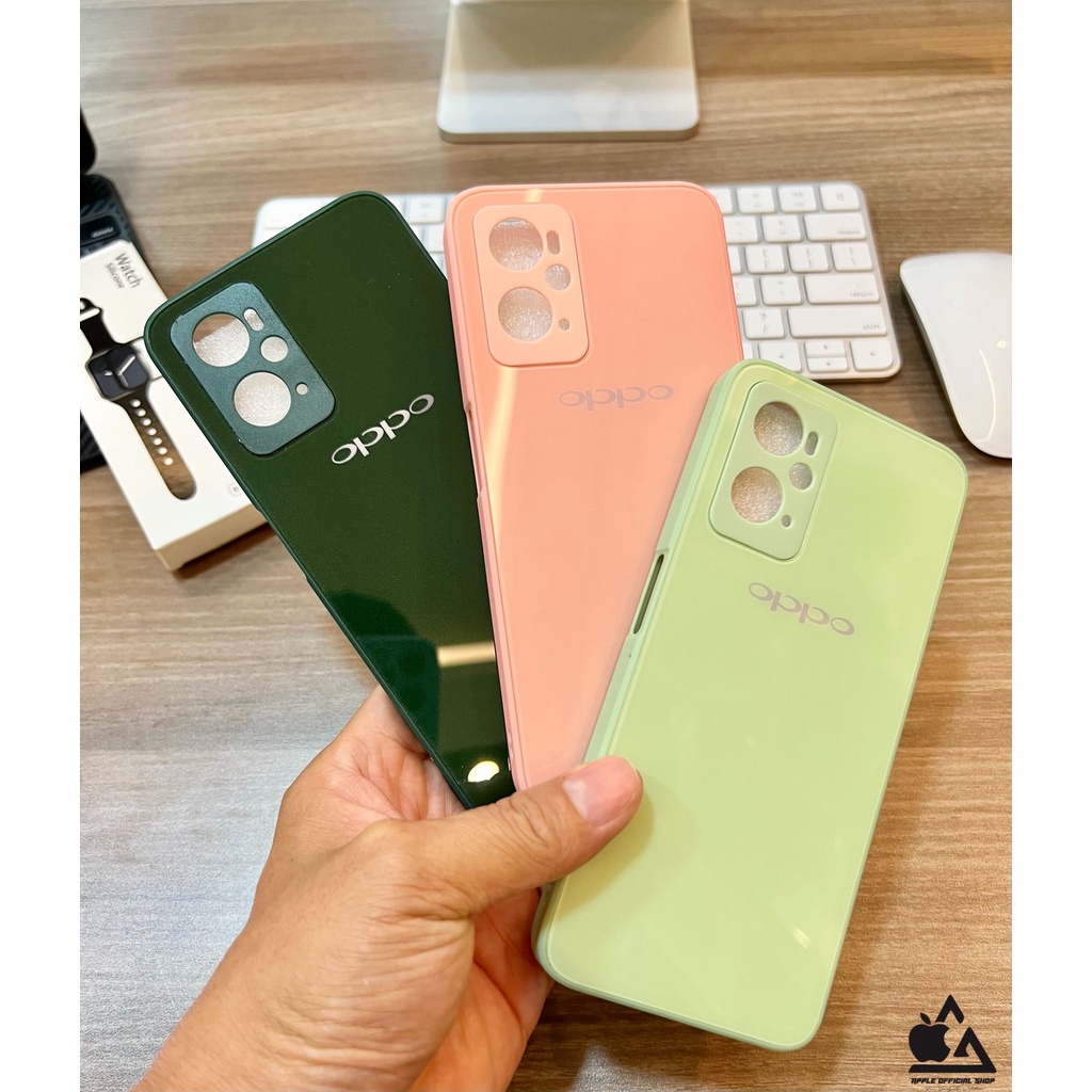 Premium Glass Case OPPO F9 A7 A5S A12 A11K A15 A15S A16 A16E A16K A54 A74 4G A95 RENO 6 RENO 7 4G RENO 7Z 5G RRENO 7 5G A55 A76 A96 With LOGO TEMPERED SOFTCASE KOREAN SILIKON Candy Mewah