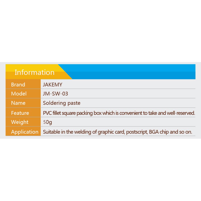 Jakemy JM-SW03 FLUX SOLDER / SODLERING PASTE ORIGINAL