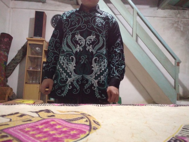 Kemeja Batik Pria Lengan Panjang Size M L Xl Xxl Bswart Batik Hrb026 Kenongo Hem Panjang Padi