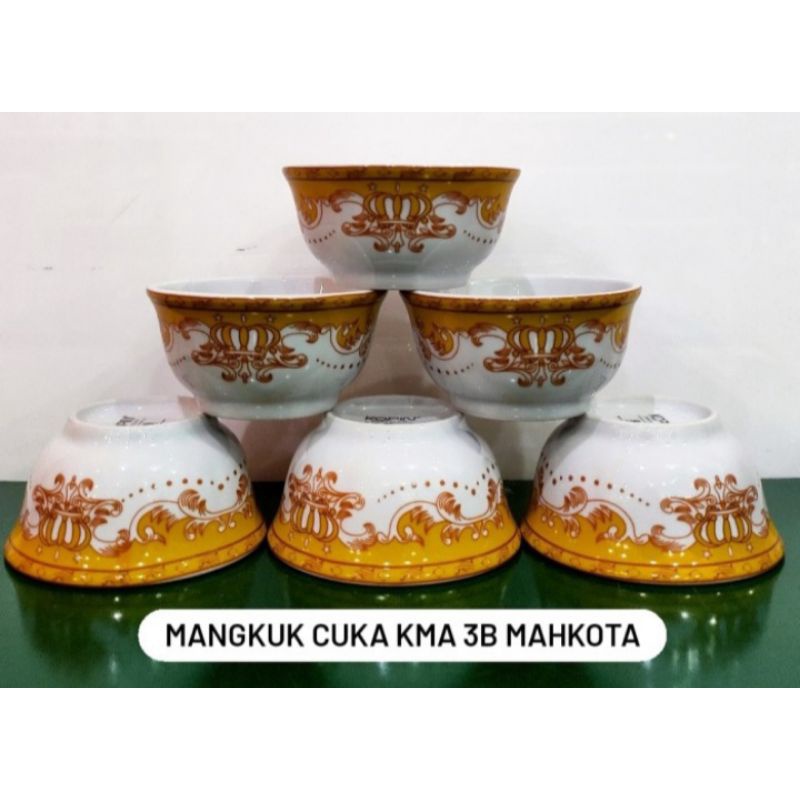 mangkok kecil cuko mahkota cantik keramik