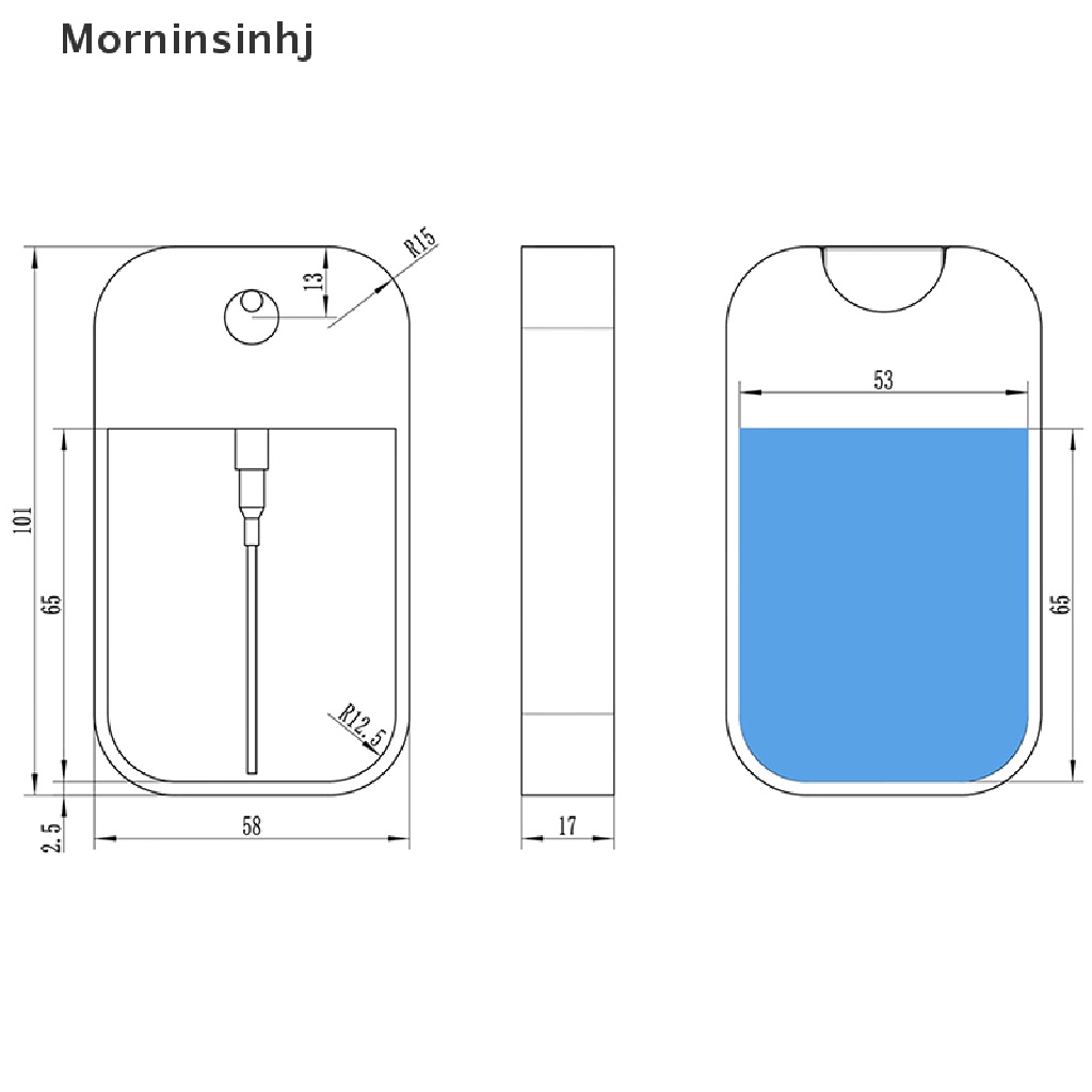 Mornin Card Spray Bottle With Silicone Sleeve Botol Terpisah Reusable Hand Sanitizer id