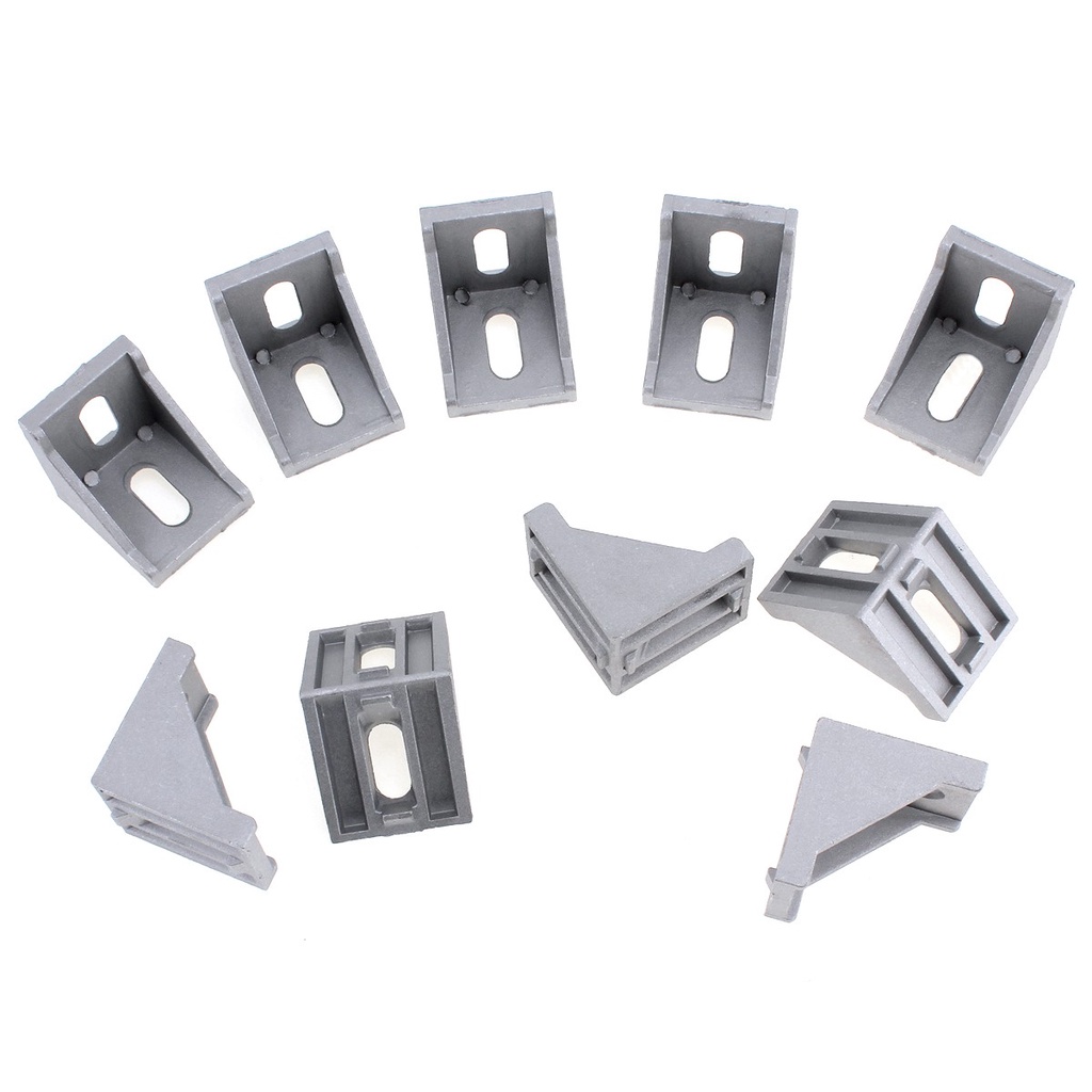 10pcs 4040 Aluminum Angle Code Nut Hole Connector Support T-slot Profile Frame Extrusion Bracket for The Flow Profile