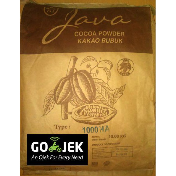 

GOJEK BT Java Cocoa Dark bubuk coklat murni 100% cocoa powder 10 KG