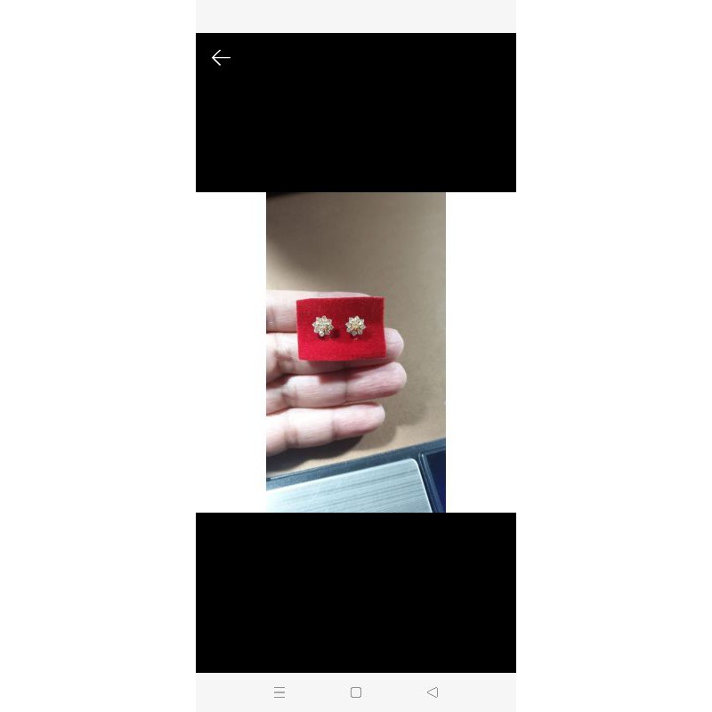 Anting ronyot berlian medan asli kksdr1