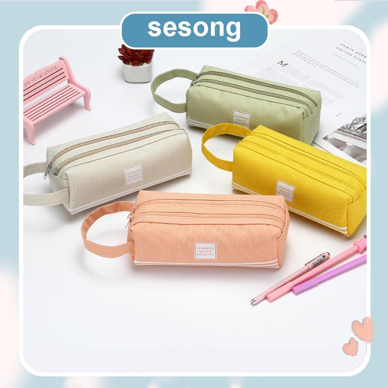 

[COD] Kotak Pensil Dan Stationery Dual Zipper / Dompet Pensil 2 Pouch SS
