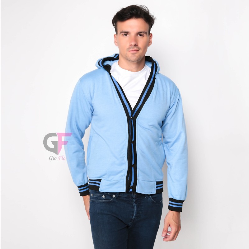 GIOFLO Pakaian Cardigan Panjang Biru Muda / CAR 630