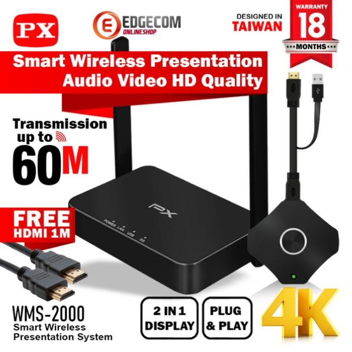 Hdmi Wireless Presentation 4K Transmmiter Receiver 60Meter Px Wms-2000