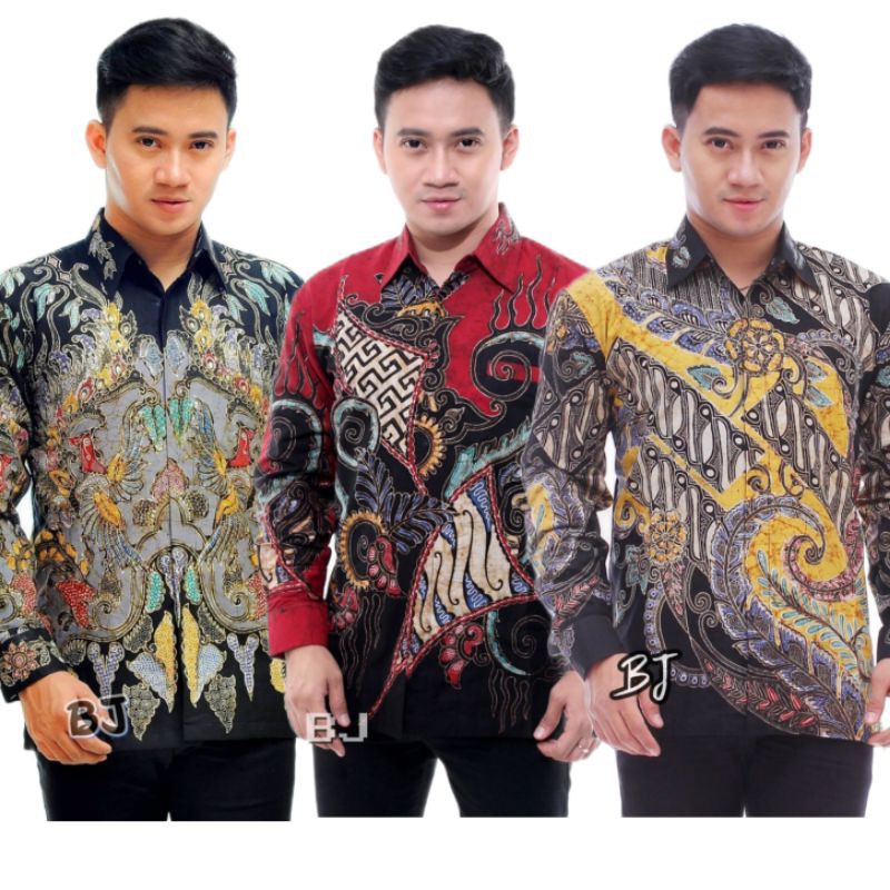 BATIK TULIS PRIA LENGAN PANJANG BERPURING